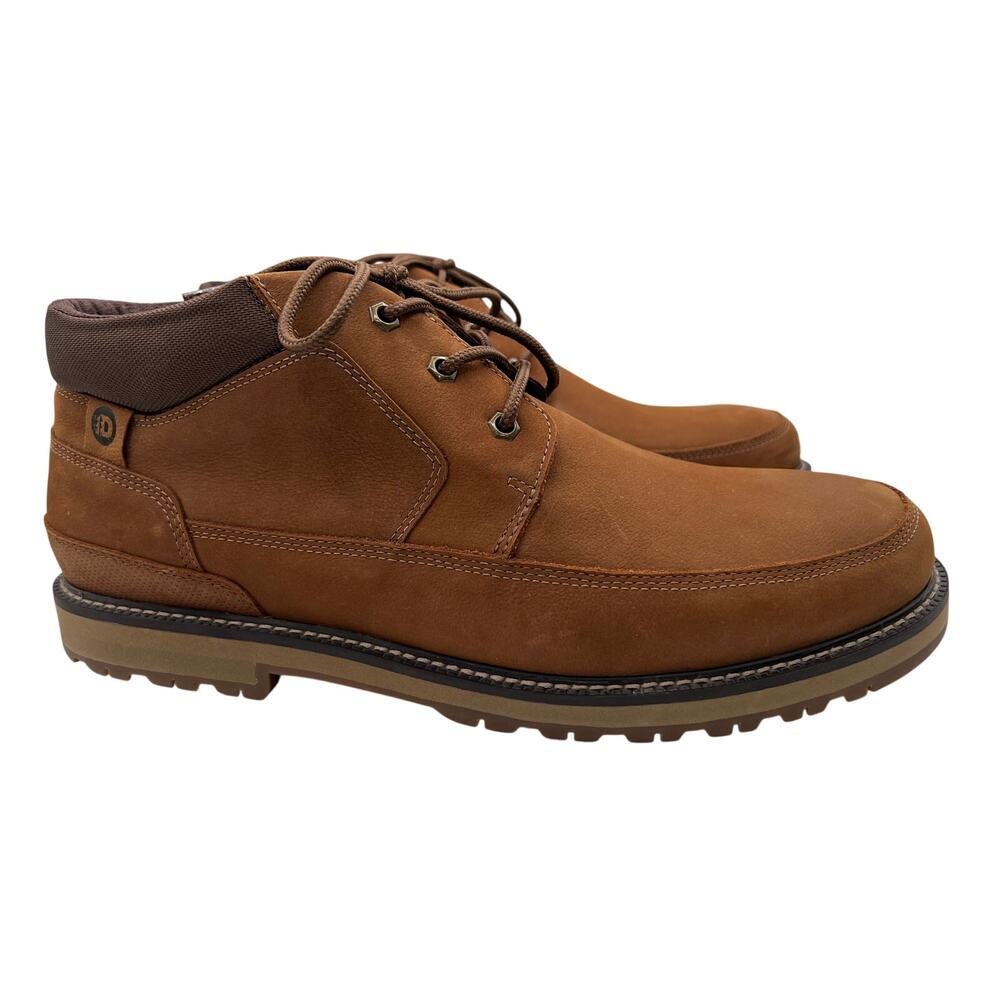 DUNHAM Men's Size 13 Byrne Waterproof Leather Chukka Boots Brown CJ0854 NEW